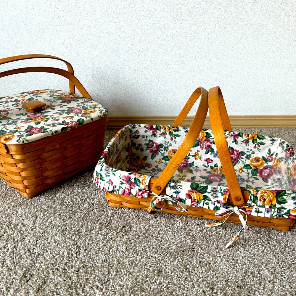 Longaberger baskets with liners